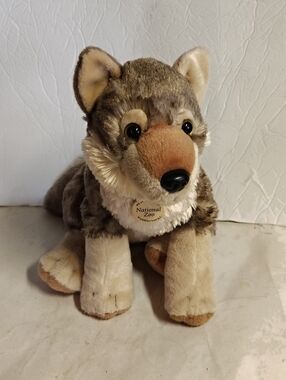 Wild Republic Wolf Plush Stuffed Animal Washington DC Beans 2021 Sitting 11"